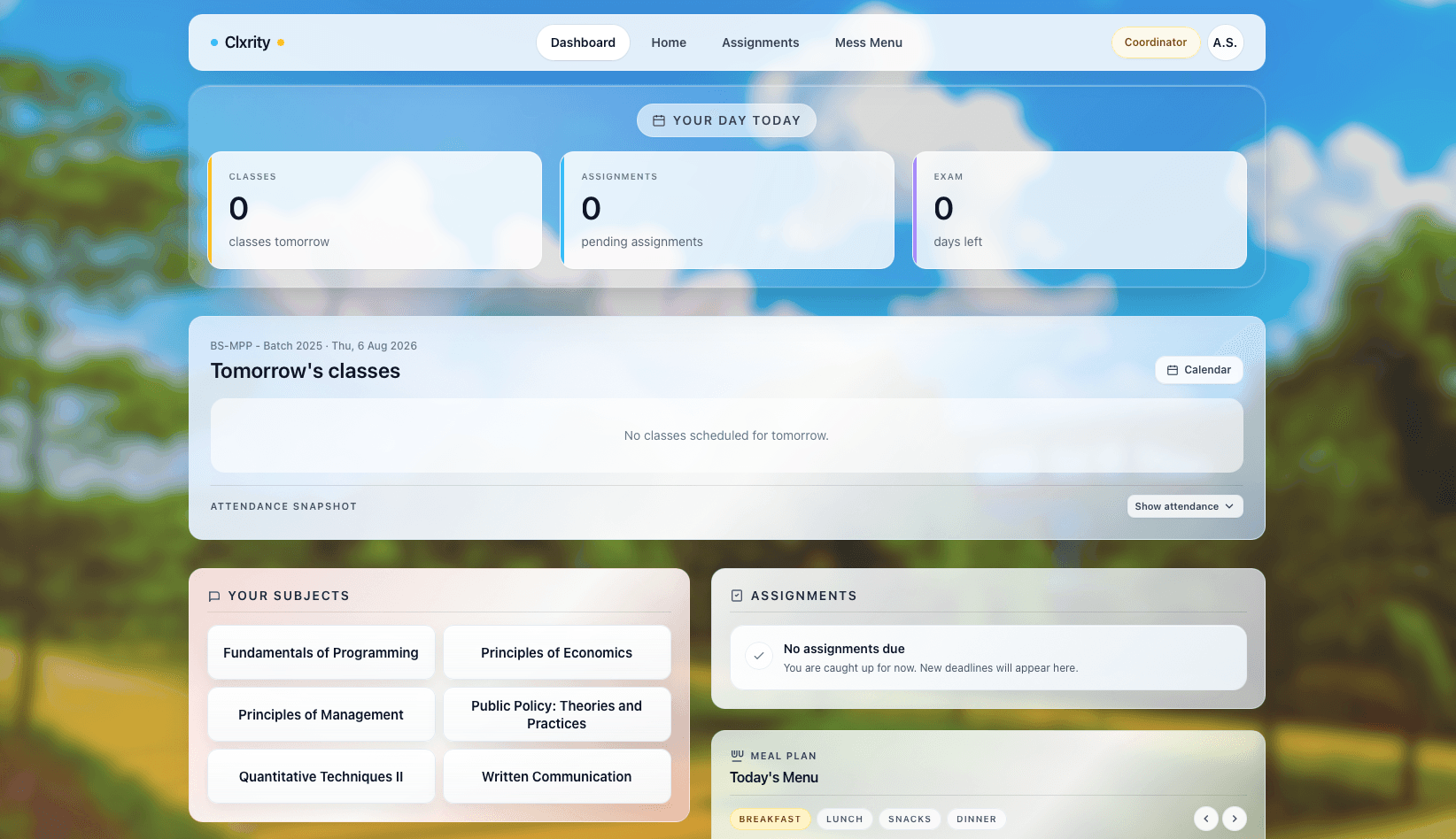 Clxrity dashboard preview